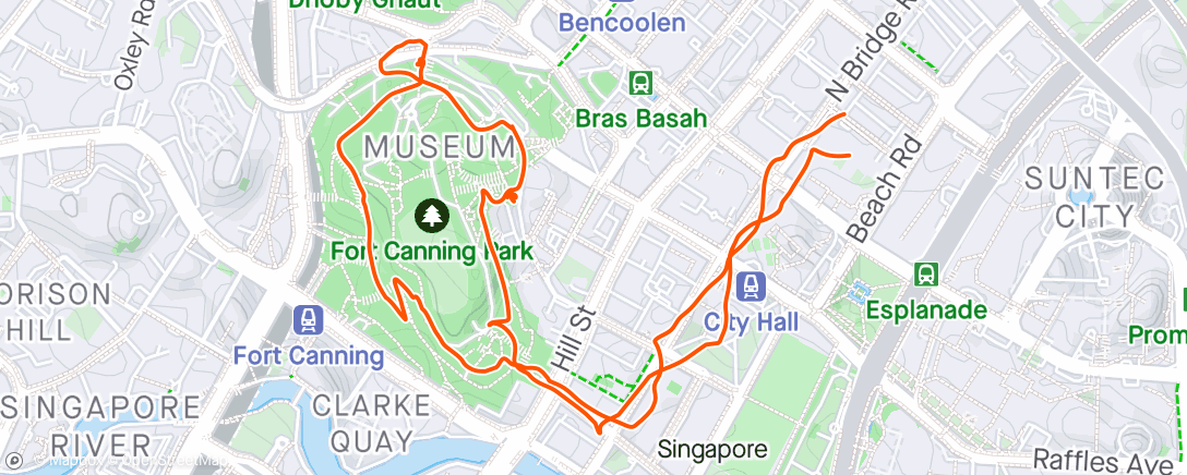 アクティビティ「Singapore Run」の地図