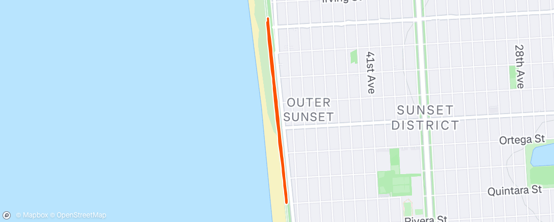 Map of the activity, Morning Run