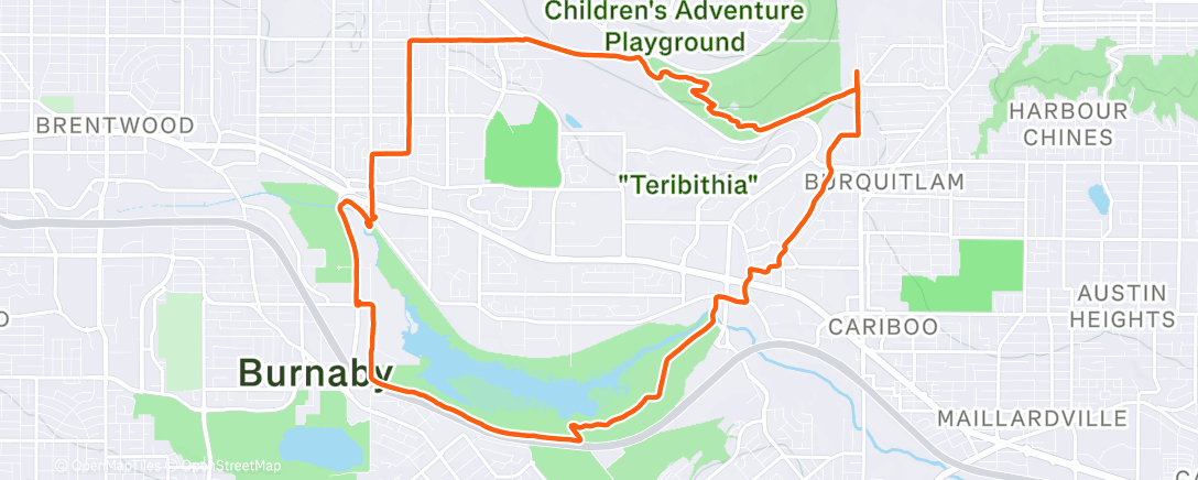 Карта физической активности (Lunch Ride)