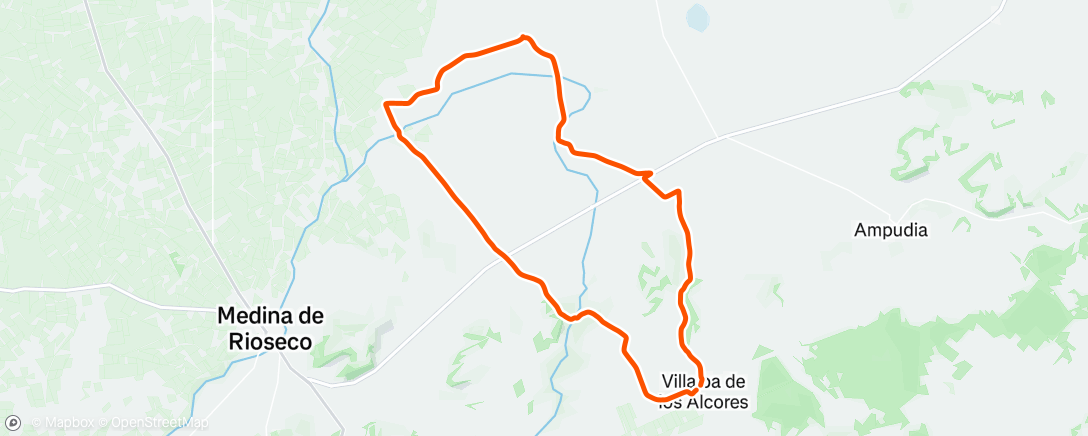 Map of the activity, Lunch Mountain Bike Ride