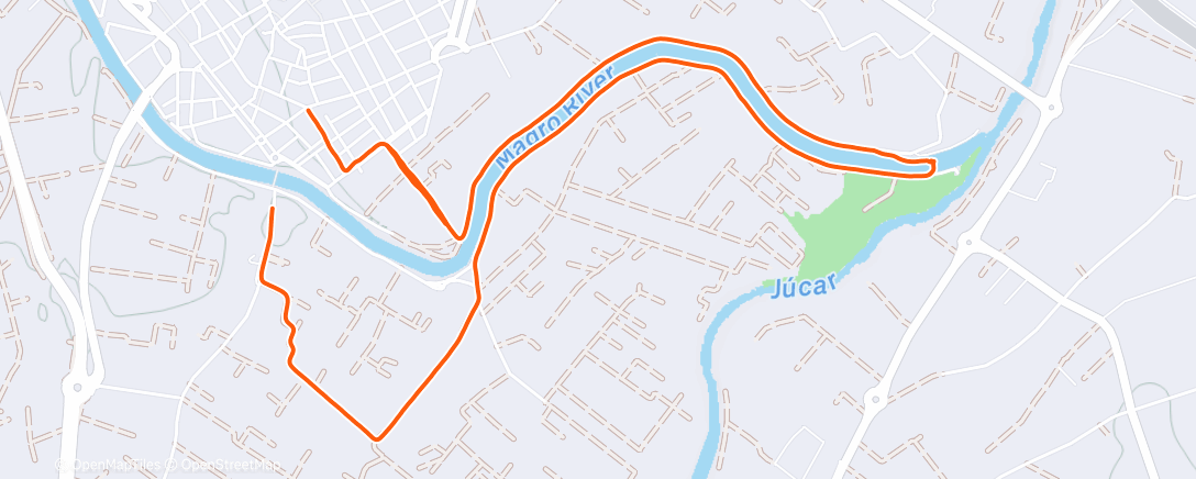Map of the activity, Morning Run