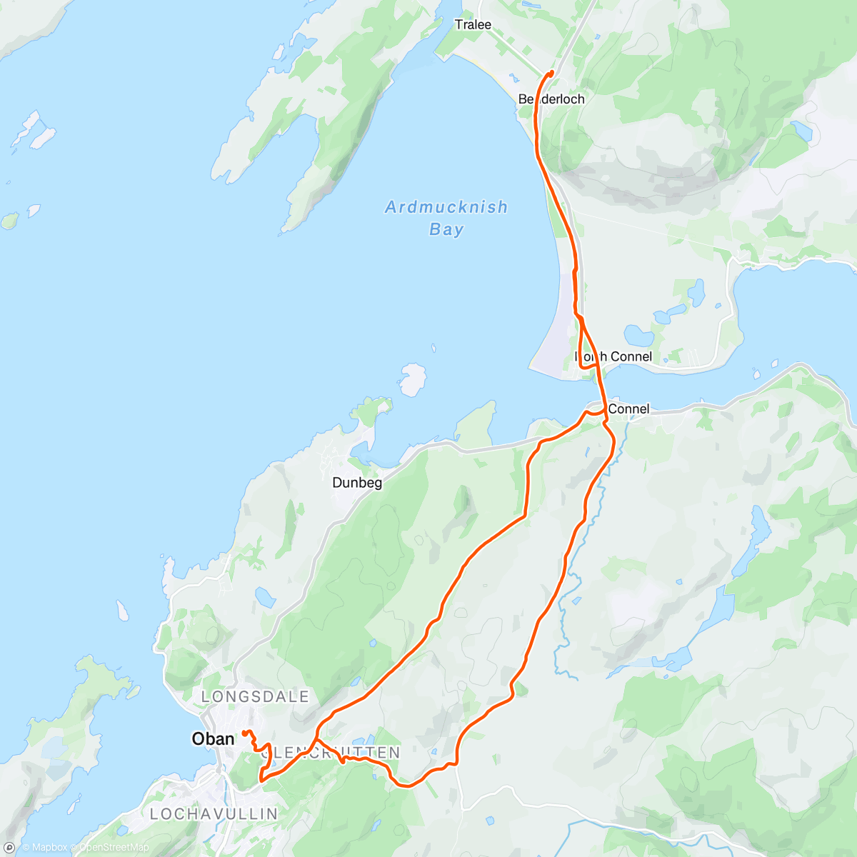 Map of the activity, Moonlit Christmas Commute