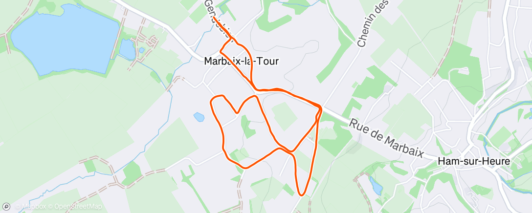 Map of the activity, Evening Run