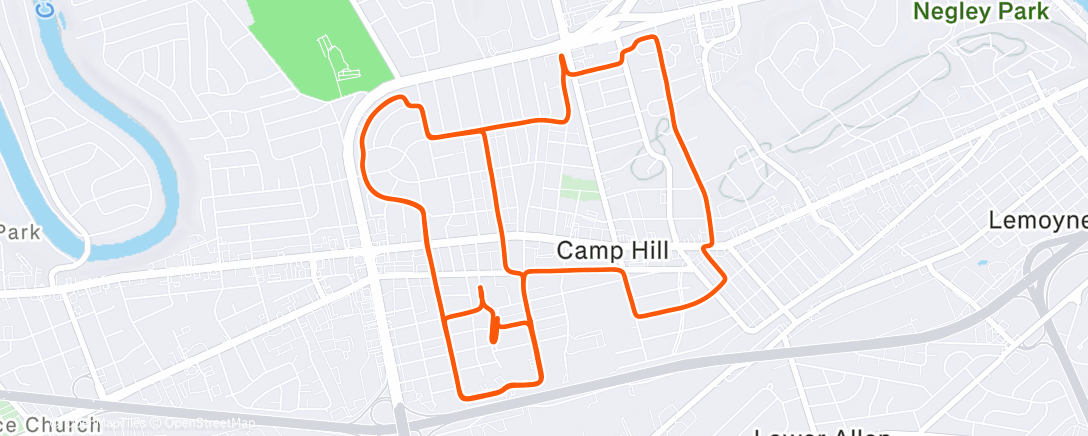 Map of the activity, Morning Run