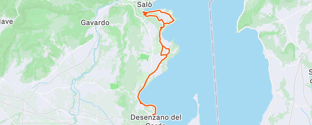 Map of the activity, Lunch Ride