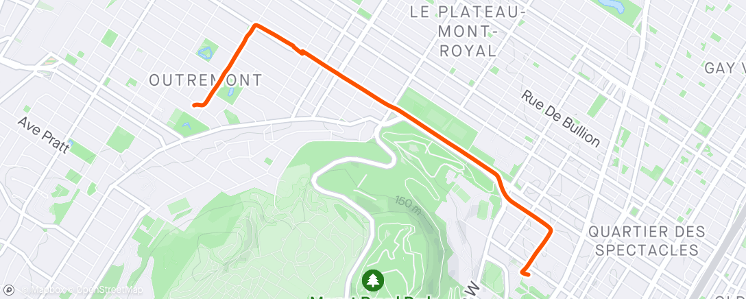 Map of the activity, McGill to Home May 7, 2024