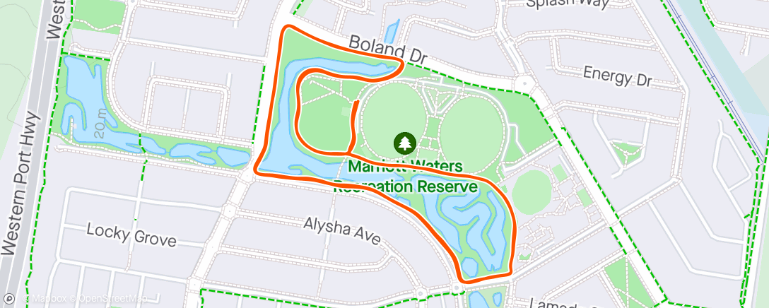 Map of the activity, Parkrun #134