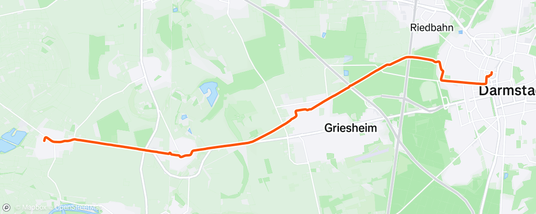 Map of the activity, Evening Ride