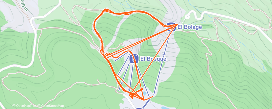 Map of the activity, Esquí alpino matutino