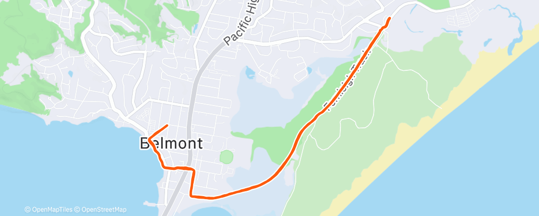 Map of the activity, Morning Run