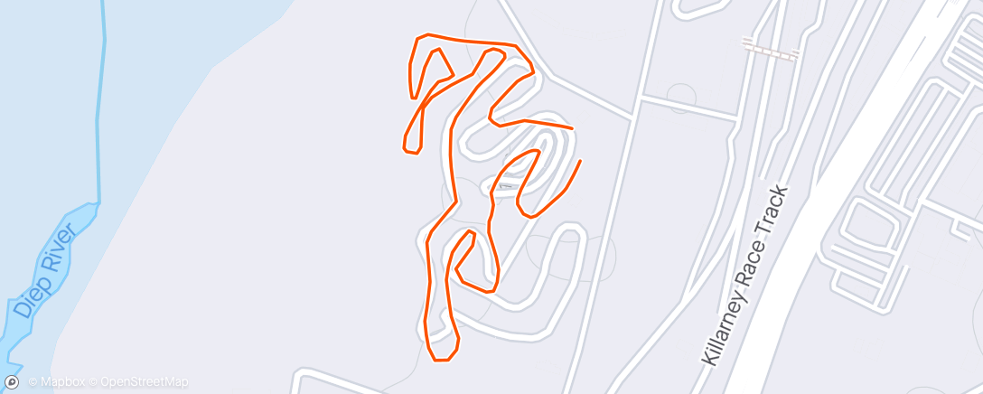 Map of the activity, XC warm-up
