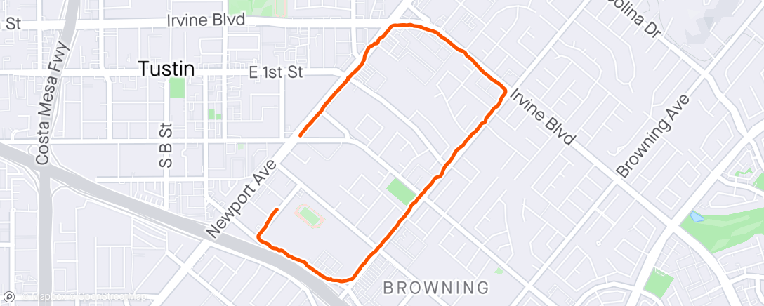 Map of the activity, Walk around the block