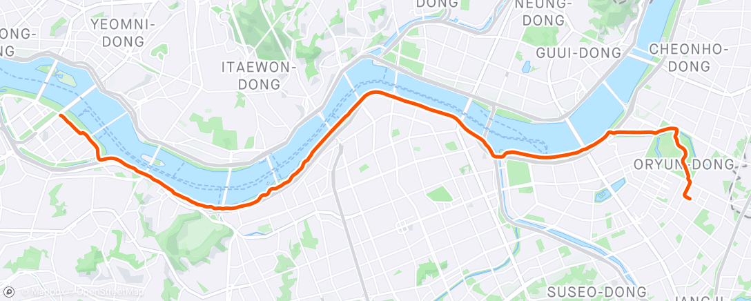 Map of the activity, KR: Commute #17-2