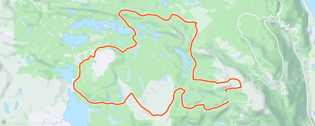 Mapa da atividade, Kjent runde med Fanny, Jørgen og Vibeke - mye vind i fjellet