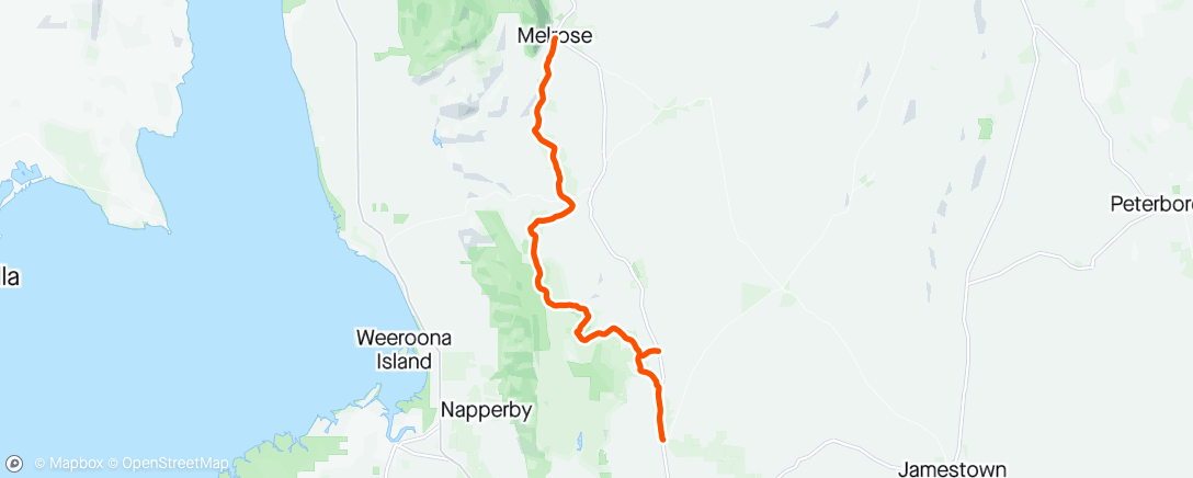 Map of the activity, Mawson day 5 Melrose to Laura