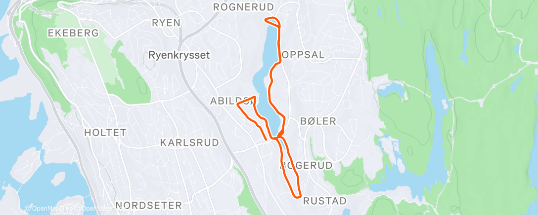 Карта физической активности (Afternoon Run rolig men følte meg som en hval 🐳)