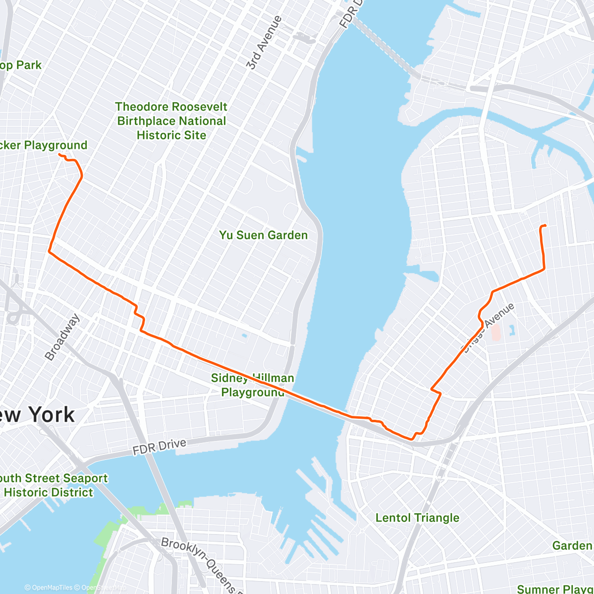 Карта физической активности (Night Ride)