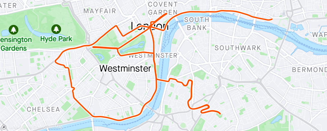 Map of the activity, Zwift - Triple Loops in London
