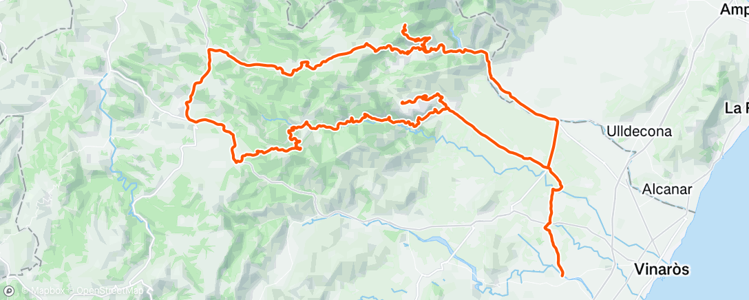 Map of the activity, Bicicleta por la mañana