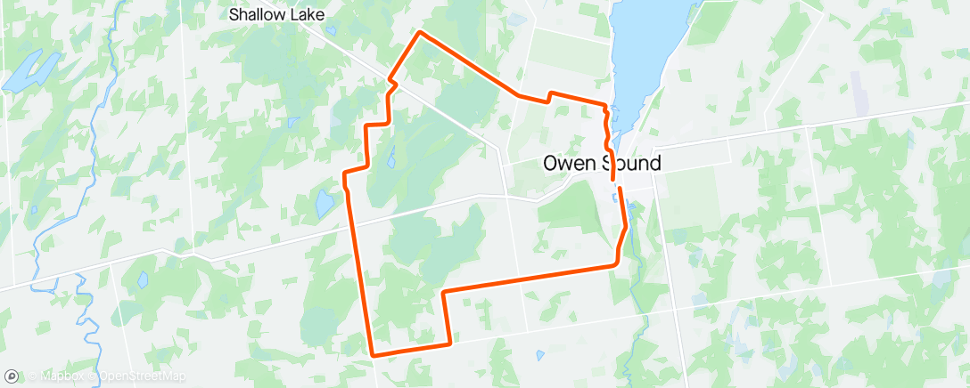 Map of the activity, OSCC Ride