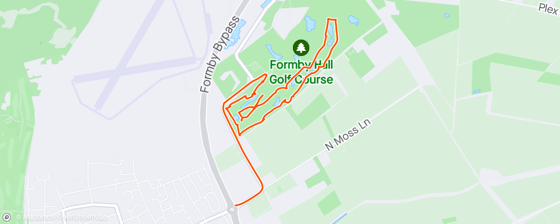 Map of the activity, Afternoon Golf - Walk Formby Hall 9 Holes⛳🏌️‍♂️