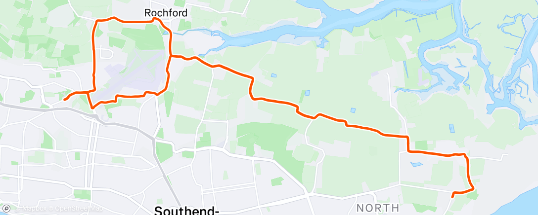 Map of the activity, Evening Ride