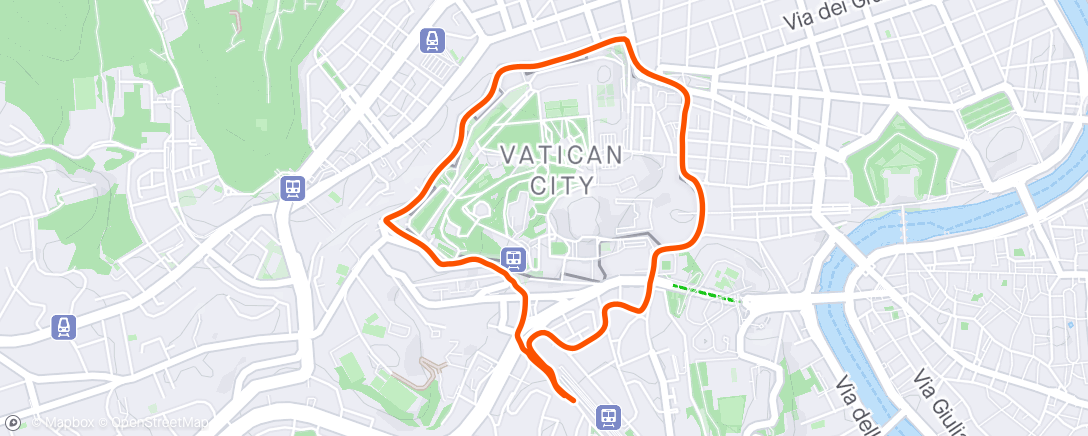 Map of the activity, Rondje Vaticaan