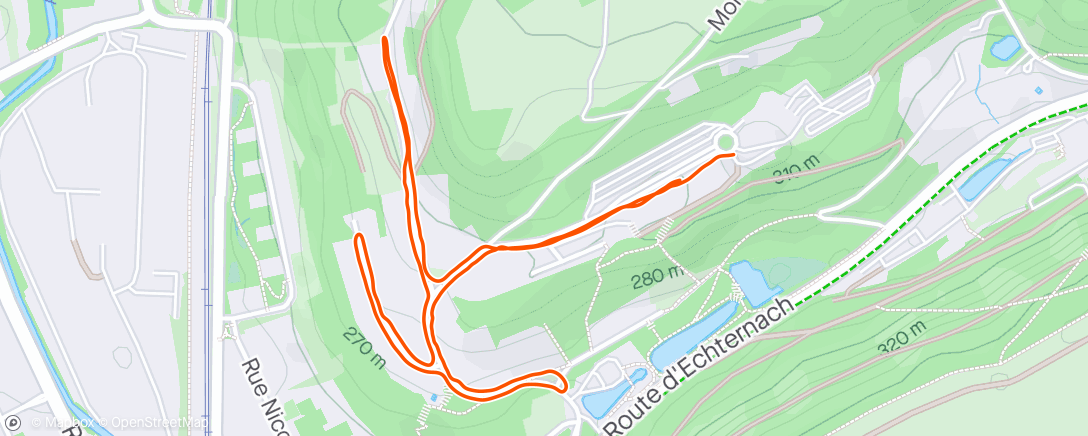Map of the activity, Luxembourg Run