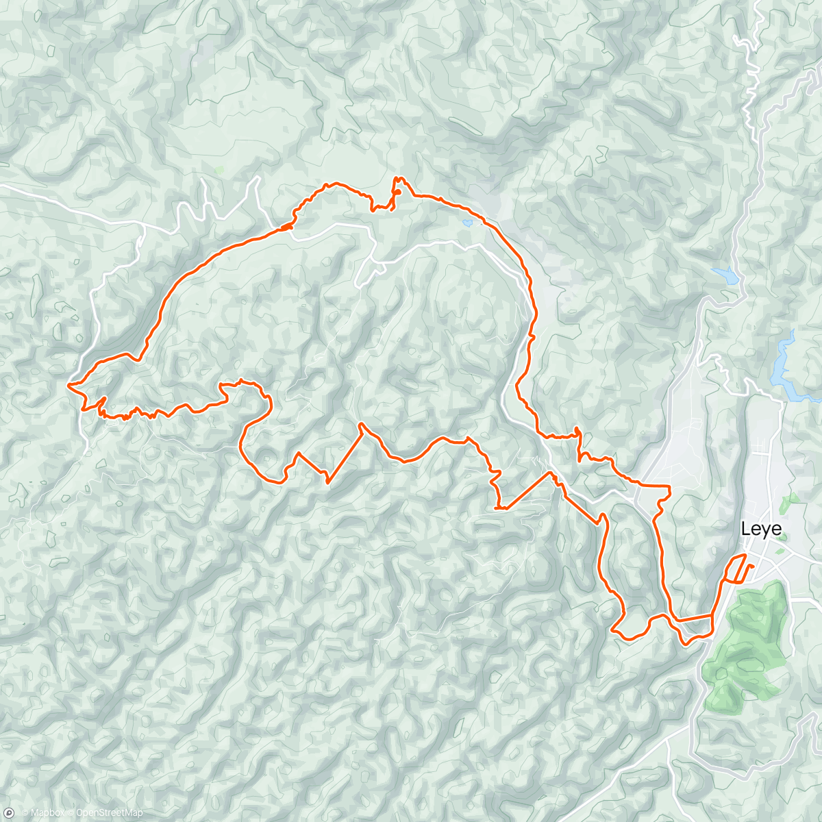 Mappa dell'attività Baise Leye cave trail run