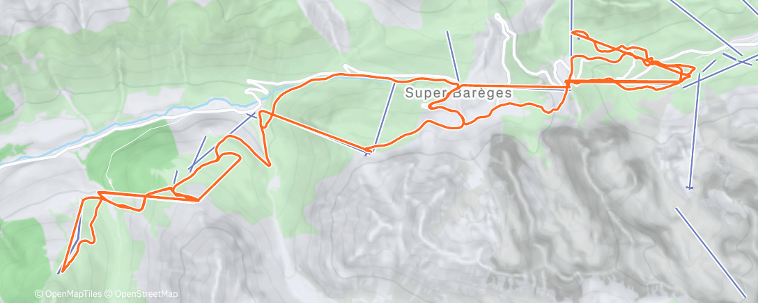 Map of the activity, Snowboard le matin