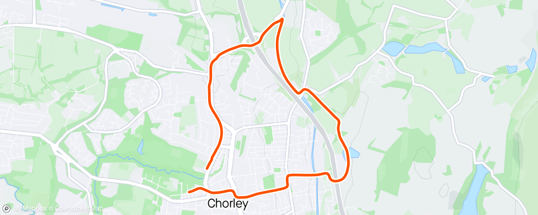 Map of the activity, Chorley Runners 7km