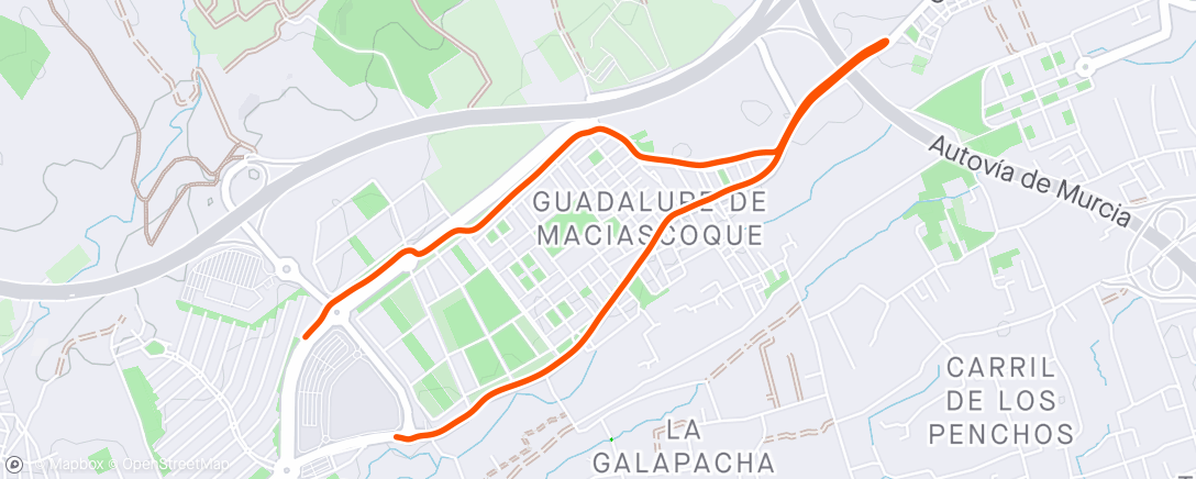 Map of the activity, Running 6km