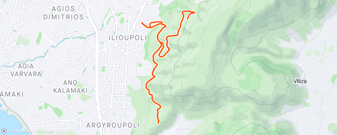 Map of the activity, Afternoon MTB  Ride