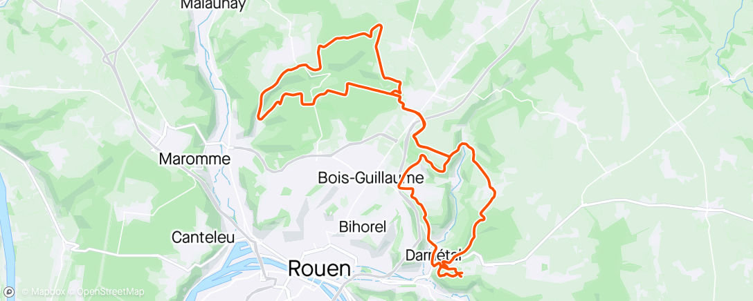 アクティビティ「Sortie vélo dans l'après-midi」の地図