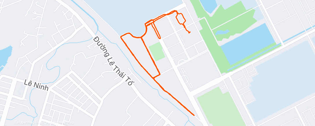 Map of the activity, Morning Run