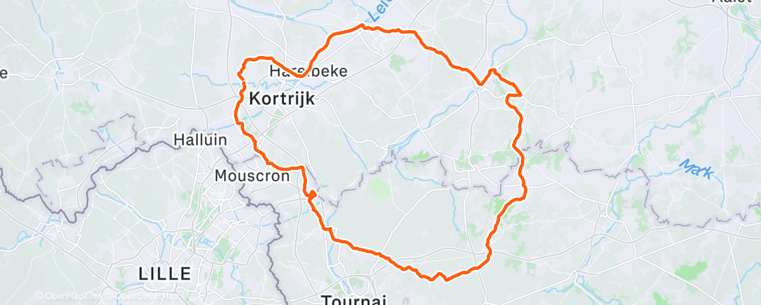 Map of the activity, Morning Ride