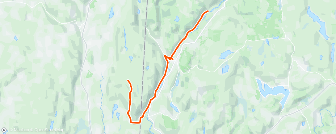 Map of the activity, Up the Hill