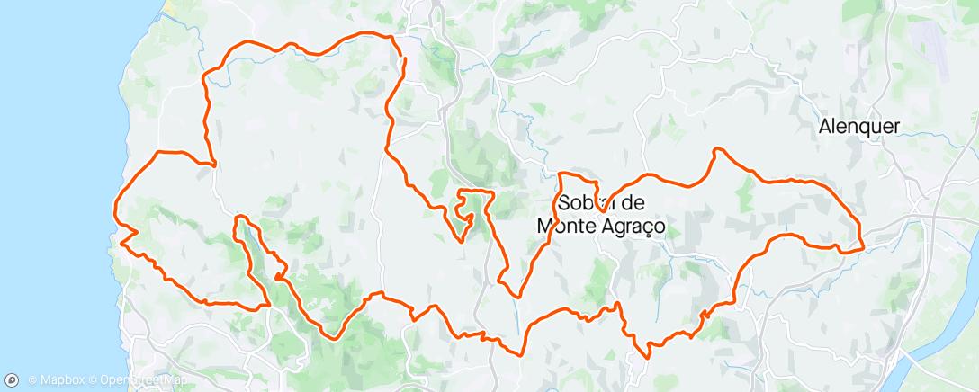 Map of the activity, Granfundo Torres Vedras