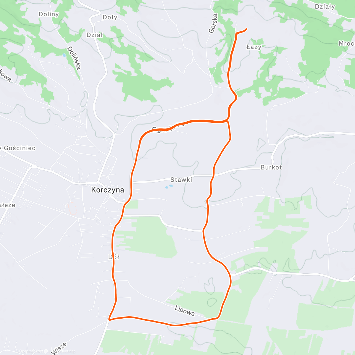 Map of the activity, 🏃‍♂️ 13km