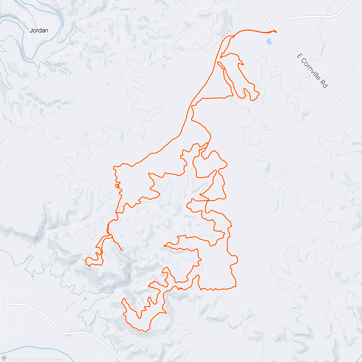 Map of the activity, White hills preride but my arm was hurting