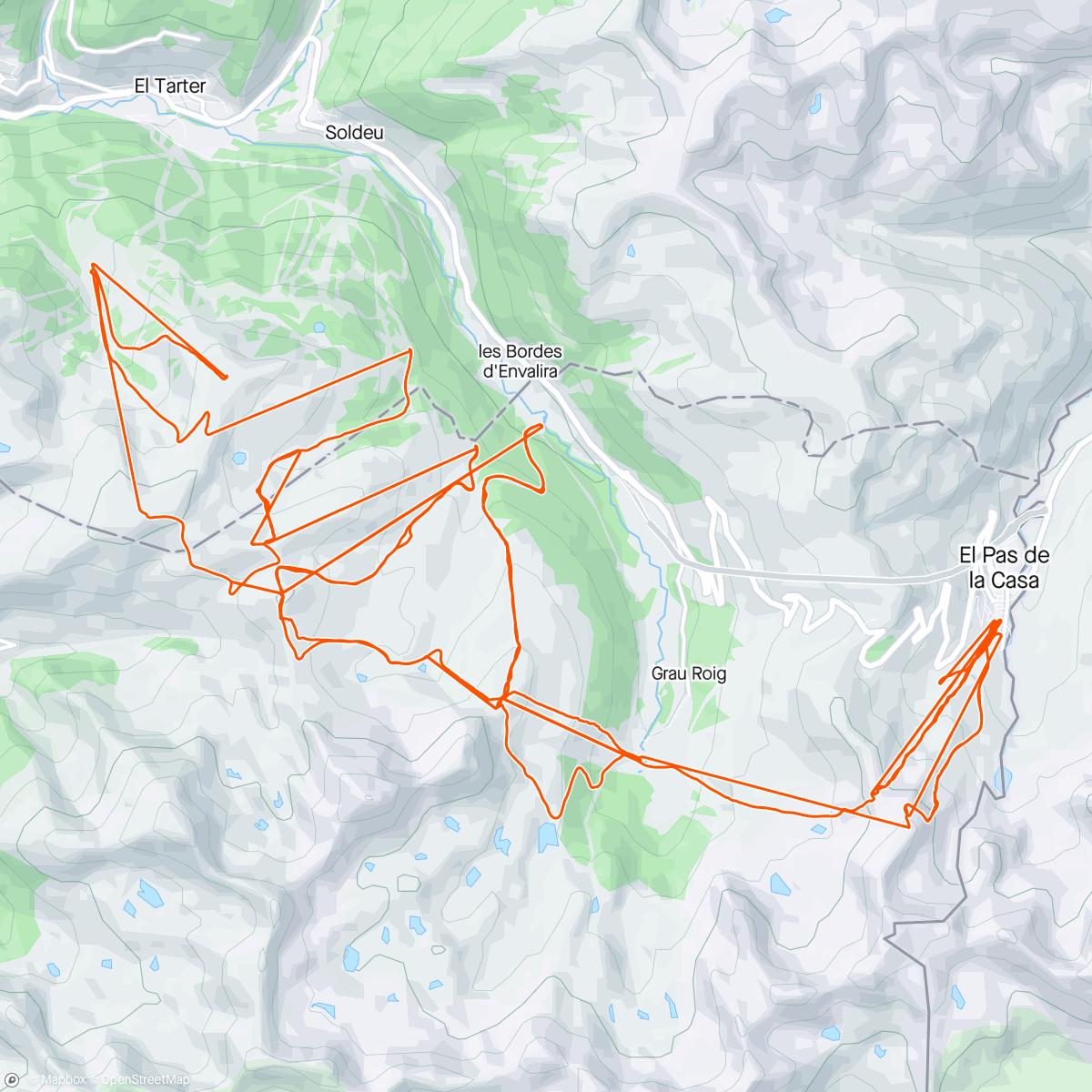 Map of the activity, Ski plaisir