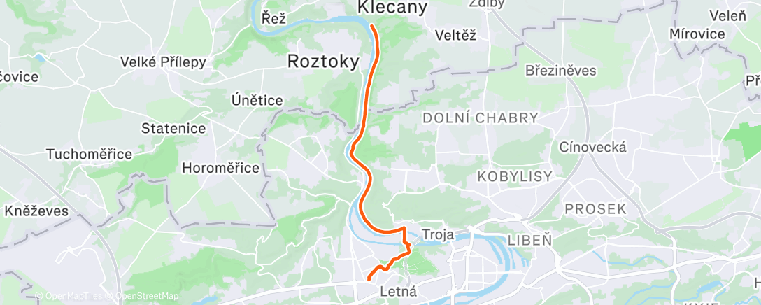 Map of the activity, Sváteční pulmaratonek