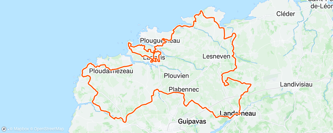 Map of the activity, Lunch Ride