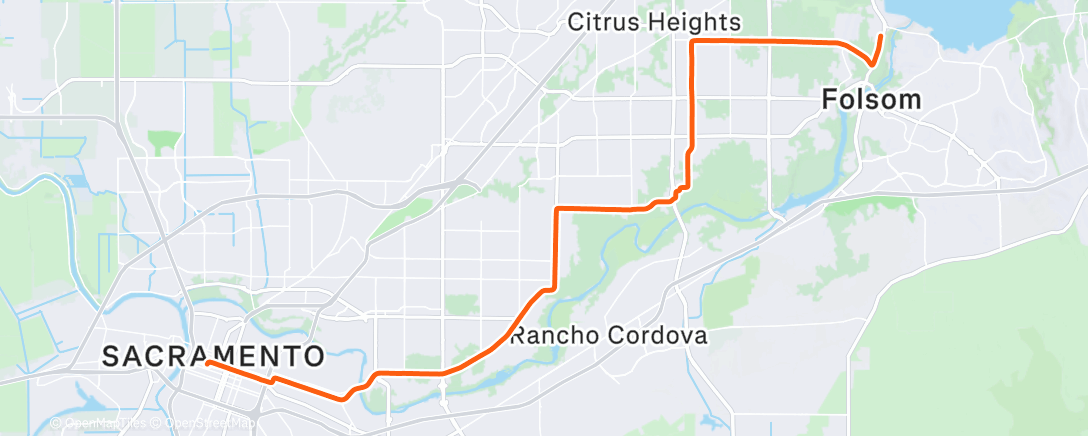 Map of the activity, Morning Run