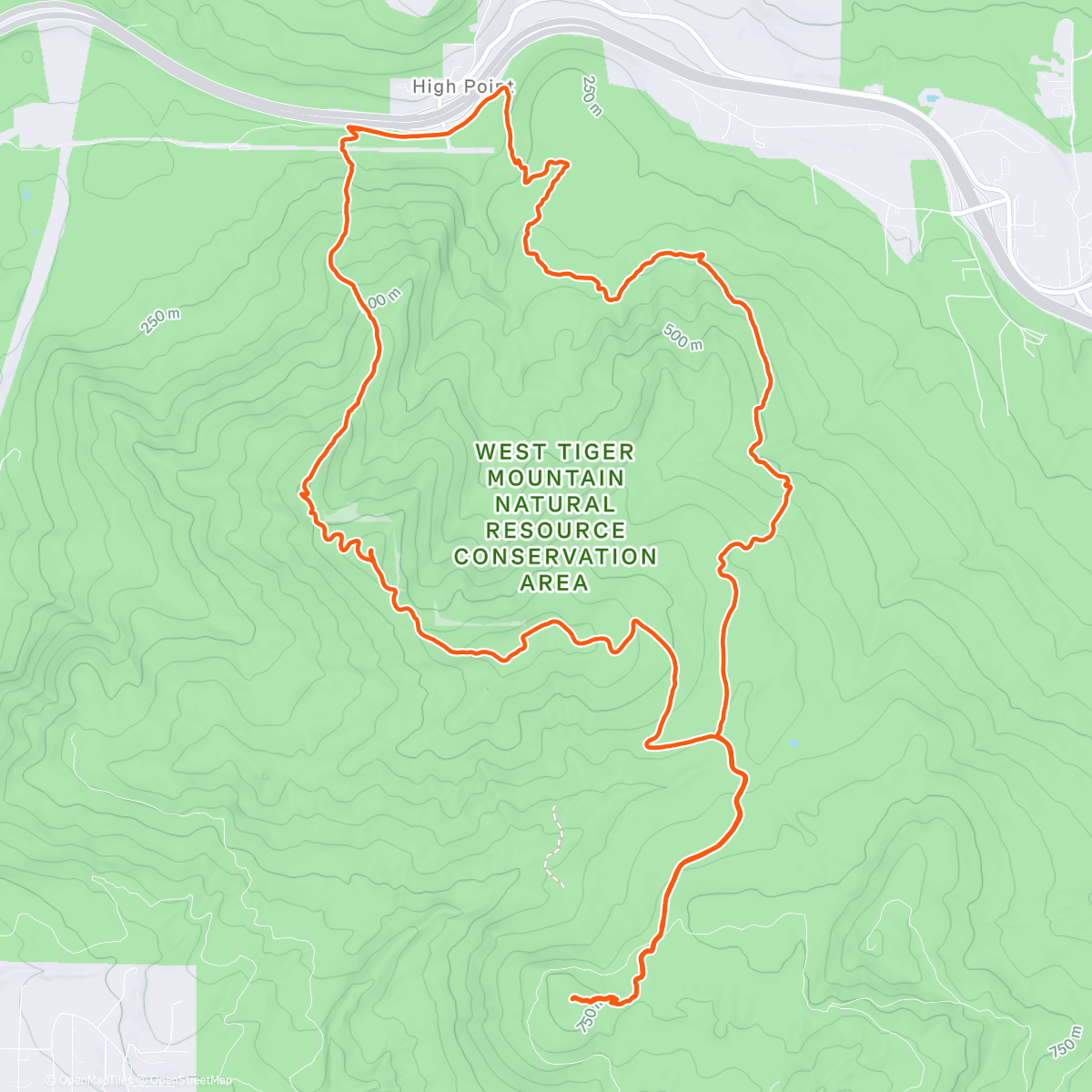 Map of the activity, Morning Trail Run
