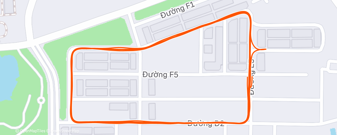 Map of the activity, Morning Run