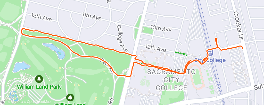 Mapa de la actividad (Sacramento Run Club!)