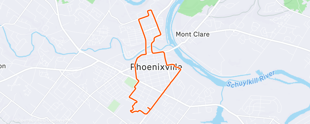 Map of the activity, Lunch Run