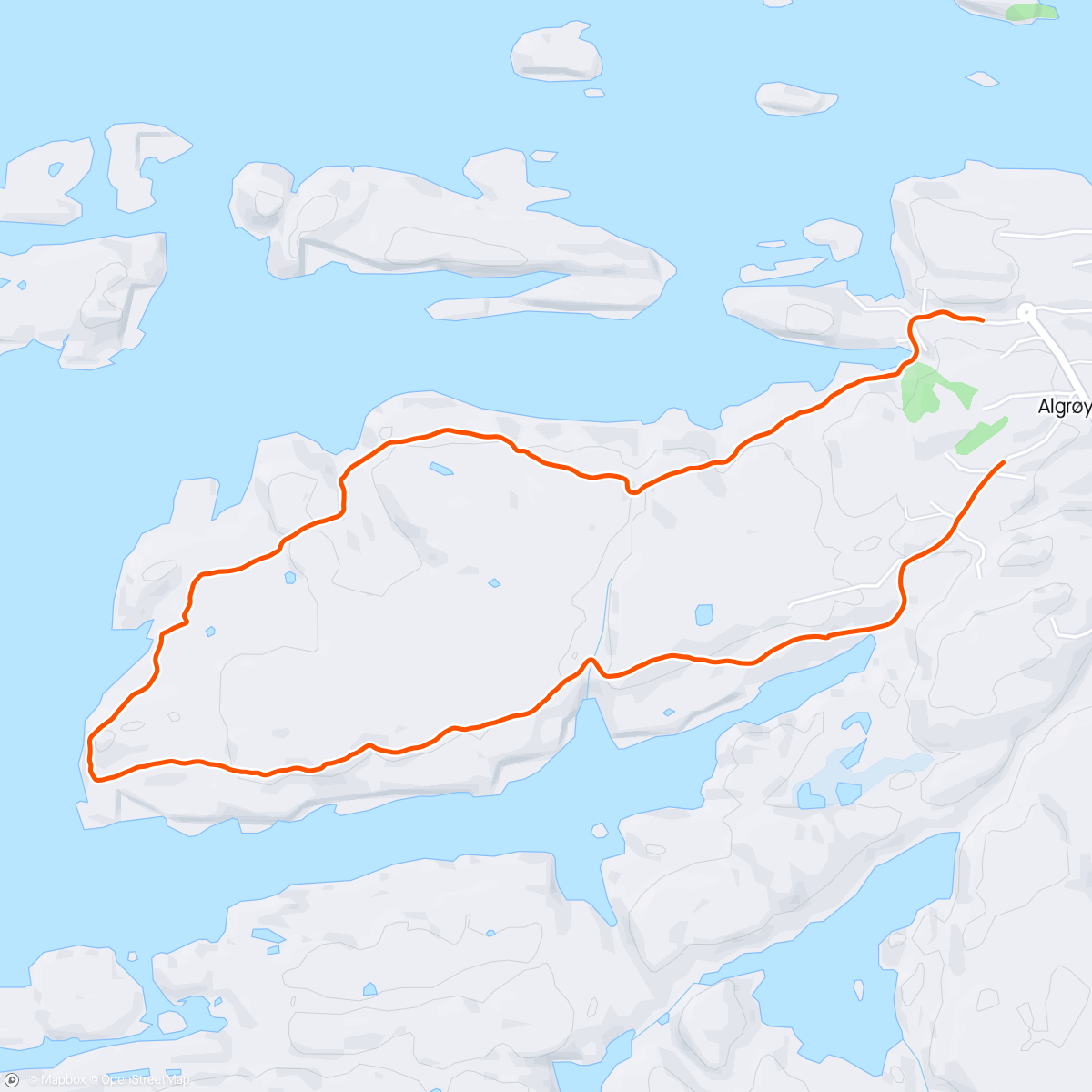 Map of the activity, Algrøyna