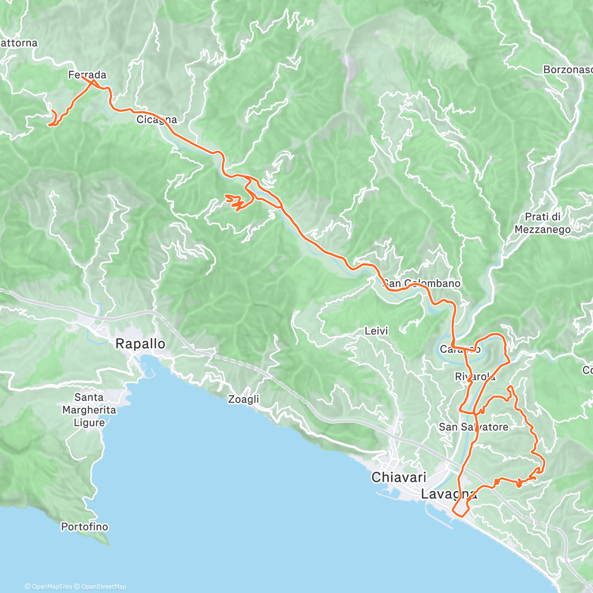 Map of the activity, 01/02/2026 Coreglia Ligure, Liguria, Italy